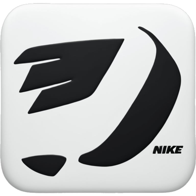 Nike brand logo white emoji