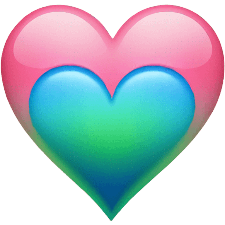 Green and blue ombré heart  emoji