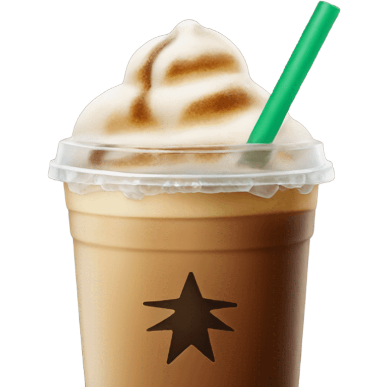 Starbuck ice coffee with ice cubes emoji