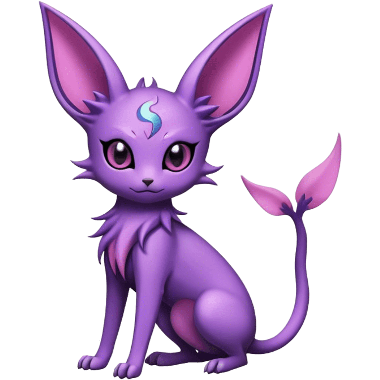 Cool cute edgy kawaii Espeon-Noibat-animal-creature-hybrid full body emoji