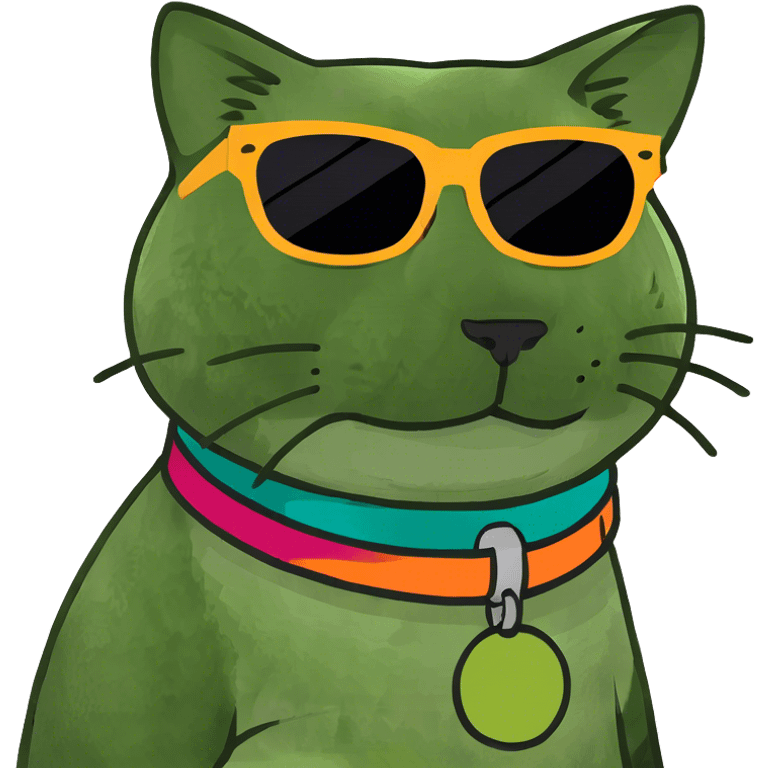 Cat with sunglasses emoji