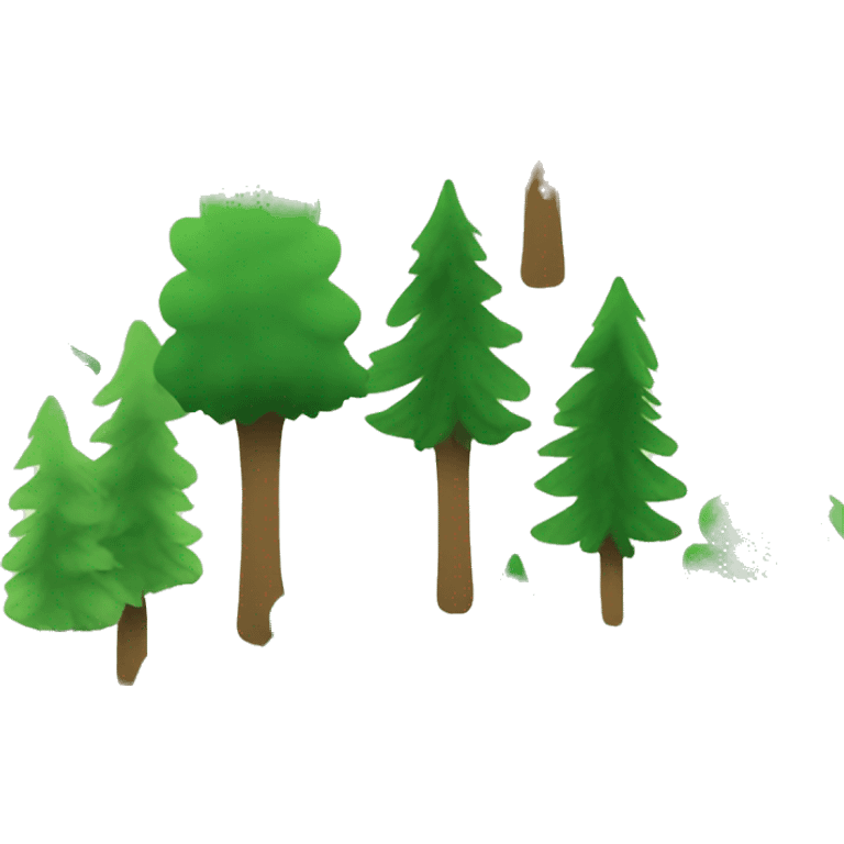 Forest with green pine emoji