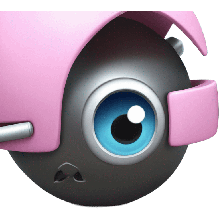 cute eyes Kirby Metal ball with on 4 car wheels  emoji