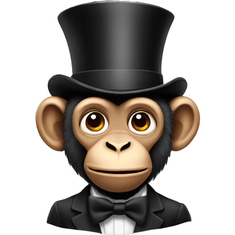 a monkey with a top hat  emoji