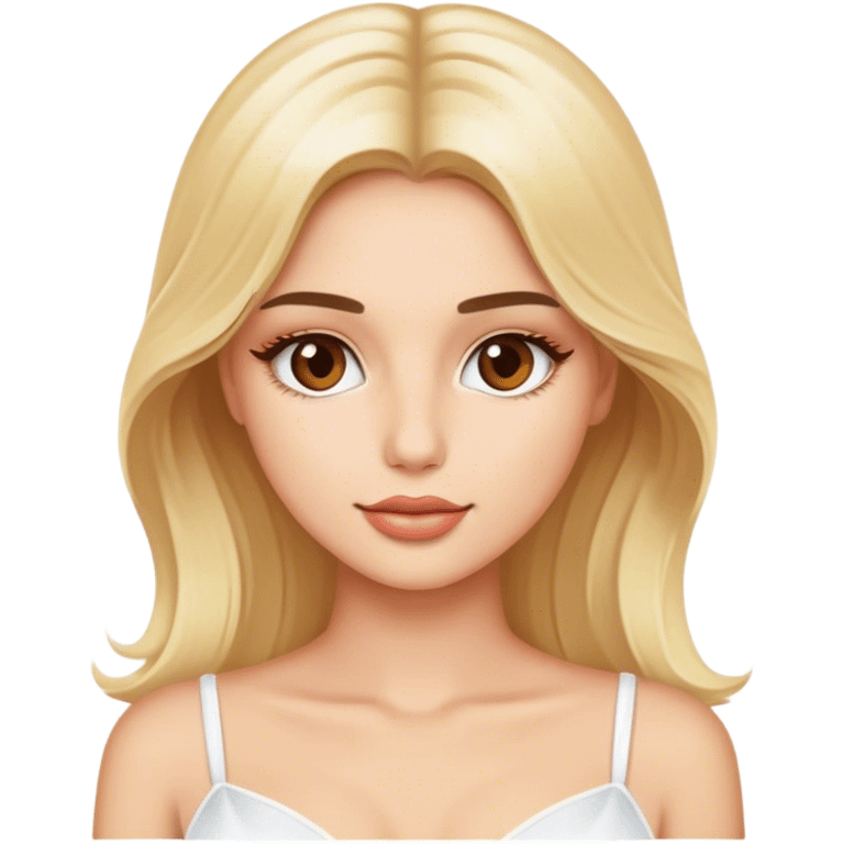 Luxury blonde model, brown eyes, honeymoon in Italy emoji