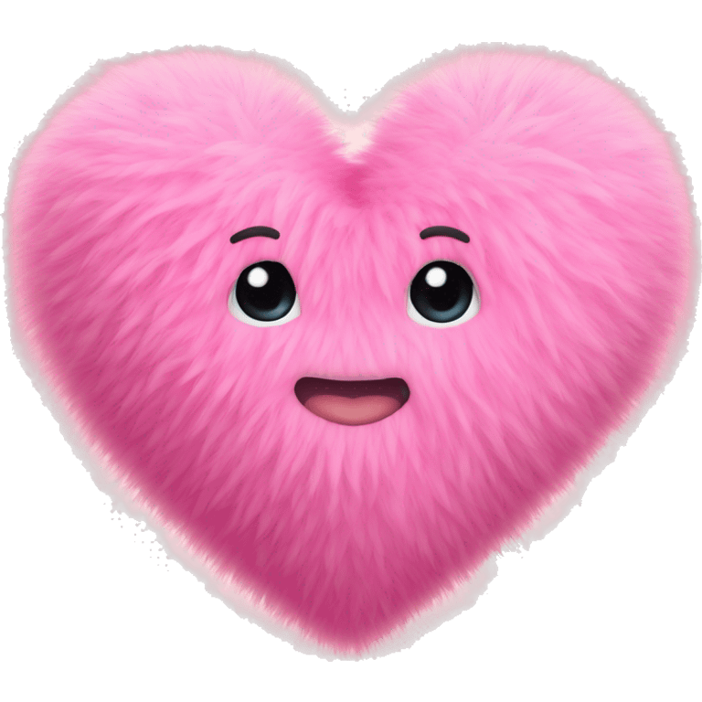 one pink fluffy heart emoji