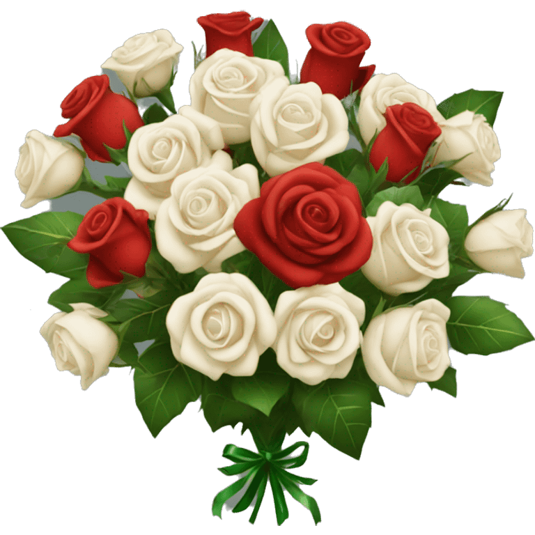 Christmas bouquet of roses emoji