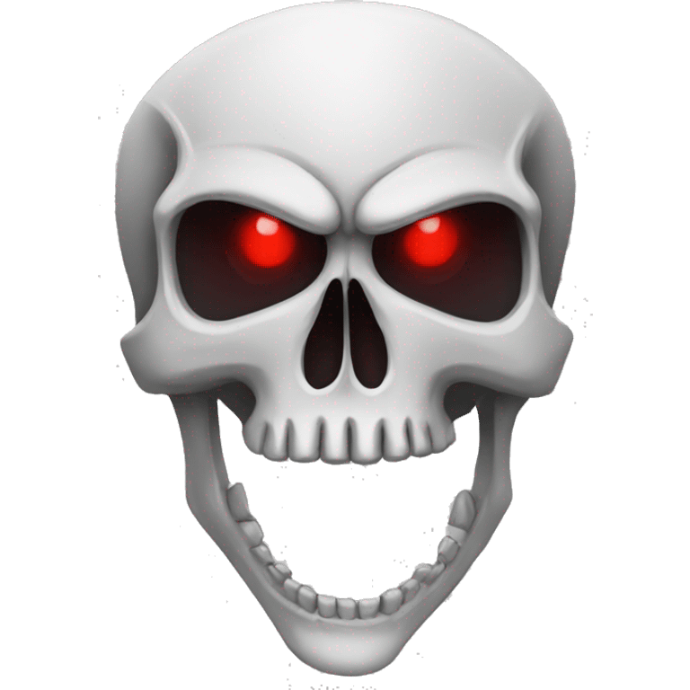 Skull Punisher with red eyes emoji