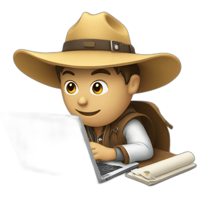 gaucho writing code on a laptop emoji