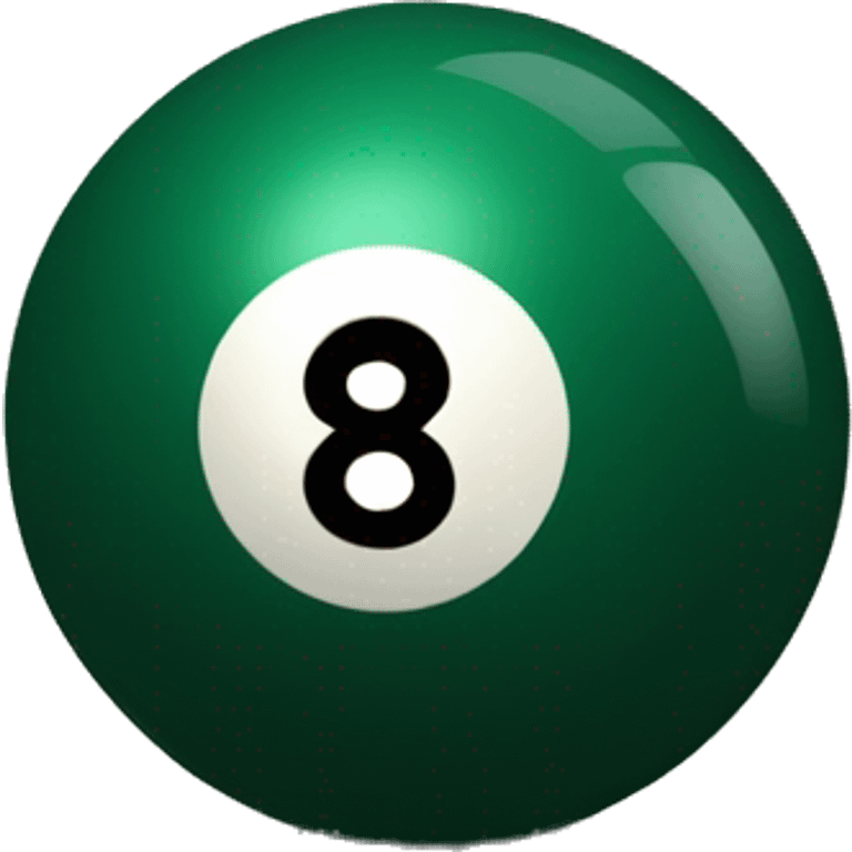 Dark Green 8 ball emoji