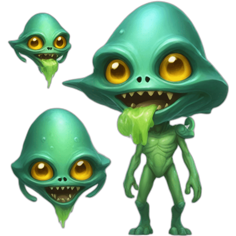 Alien character for RPG game  inspired by Hearthstone  emoji