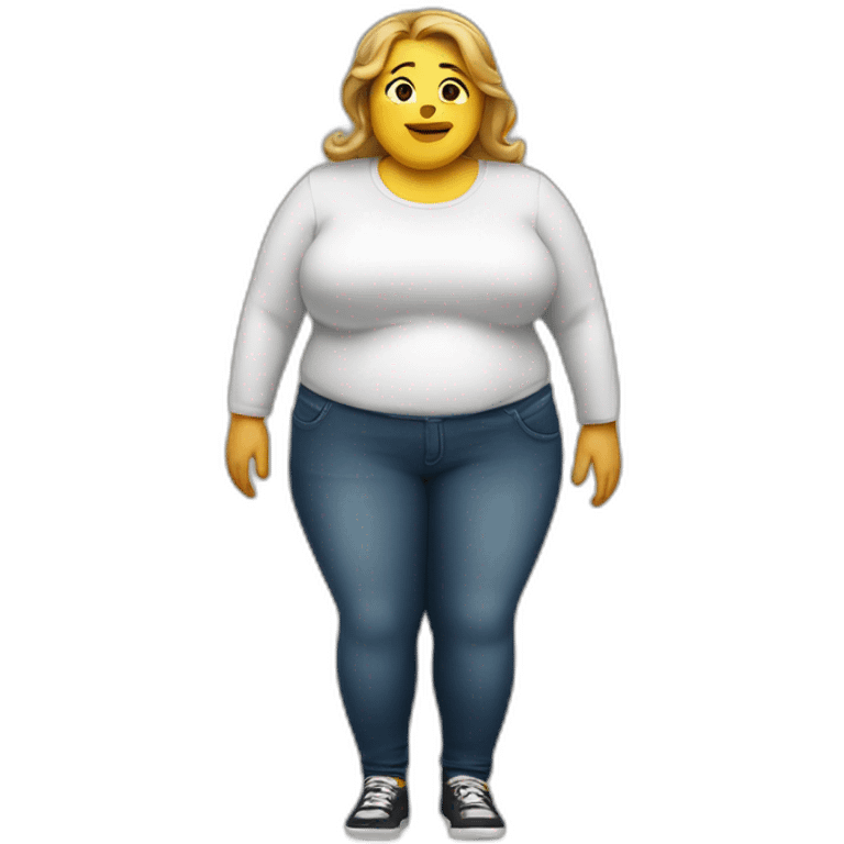 fat woman emoji