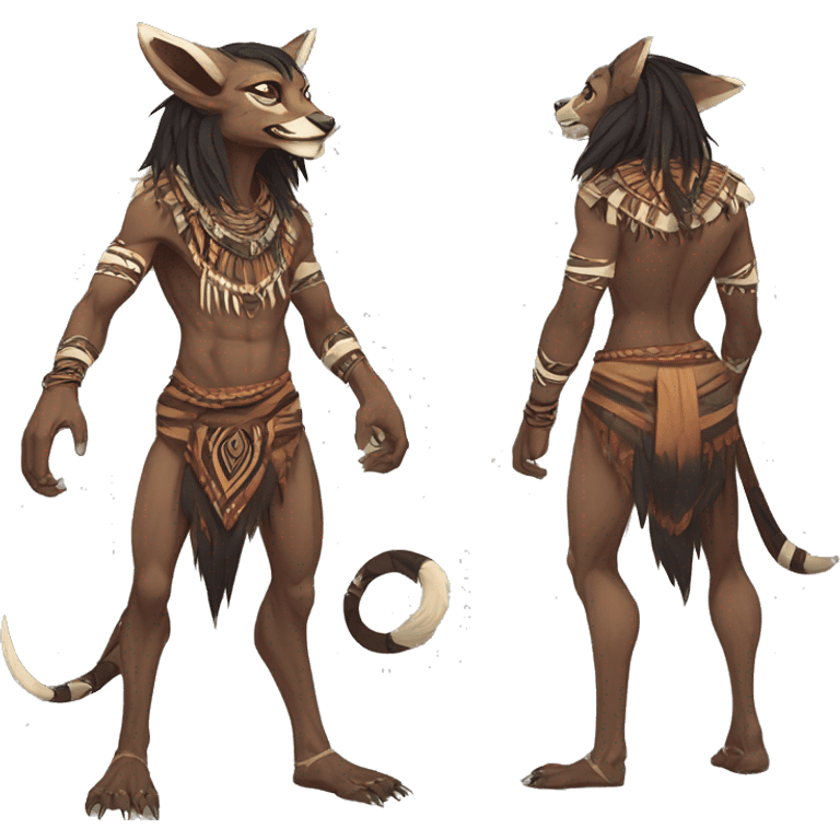  anthro tribal vernid full body by LiLaiRa emoji