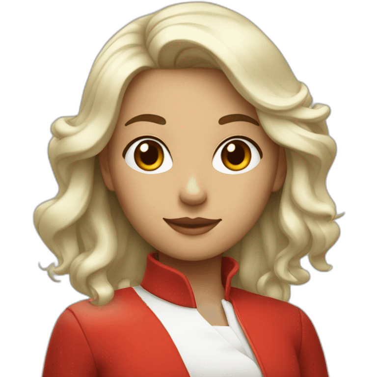 Fille blanche avec des cheveux rouge emoji