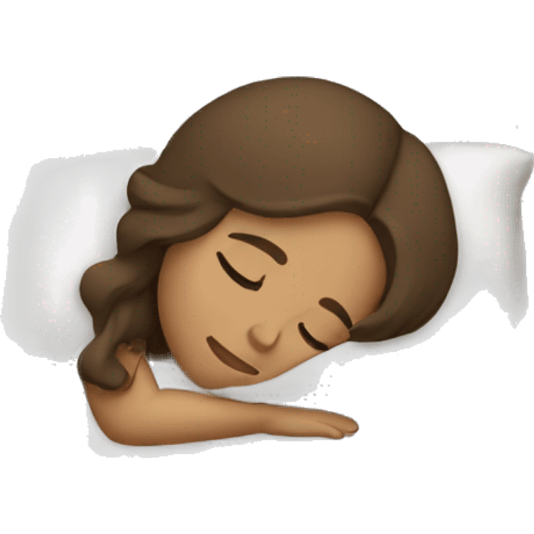 brown hair girl sleeping emoji