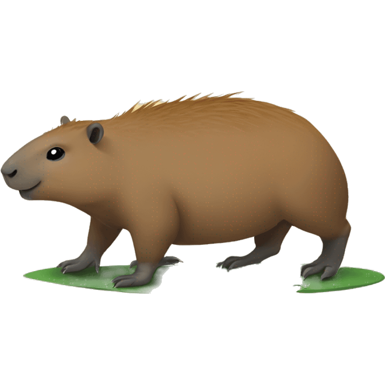 Capybara on an alligator emoji