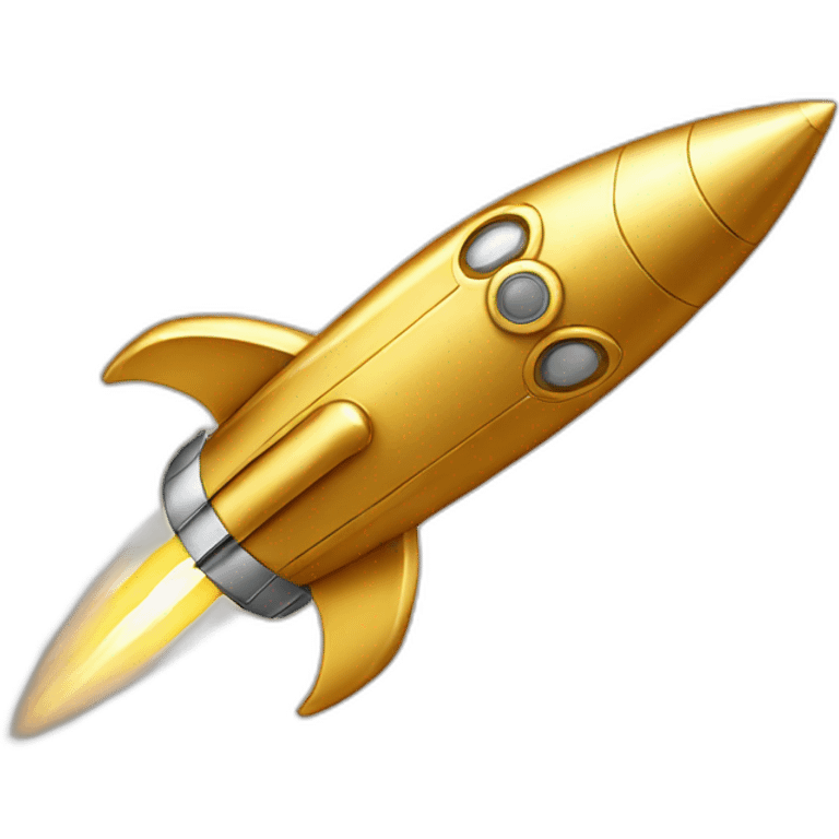 Golden rocket emoji