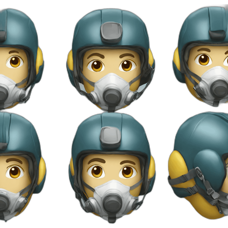 oxygen mask pilot emoji