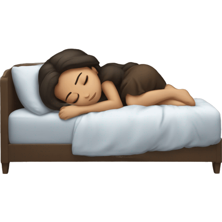 Brunette girl sleeping emoji