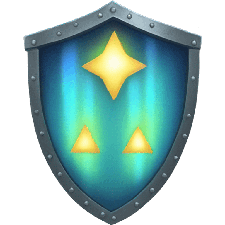 Magical glowing shield emoji