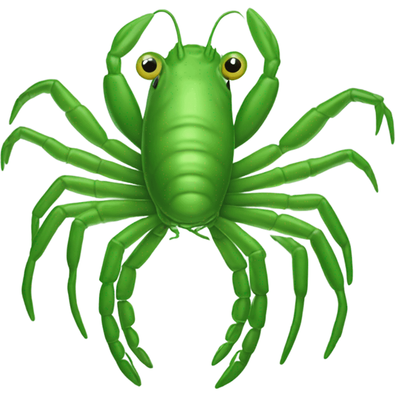 realistic gross green shrimp emoji