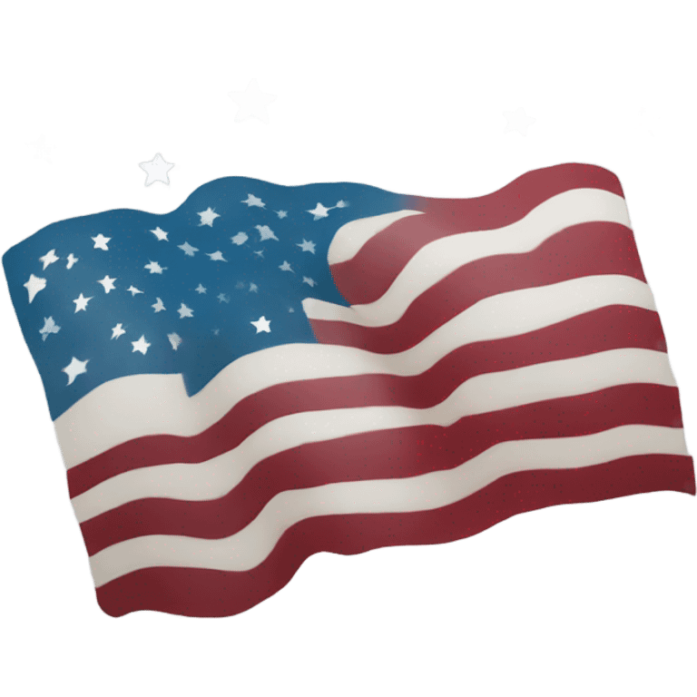 American flag flipped 180 degrees  emoji