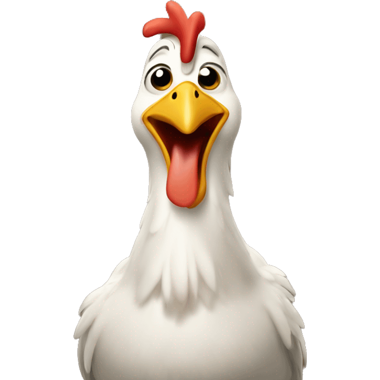 surprised chicken  emoji