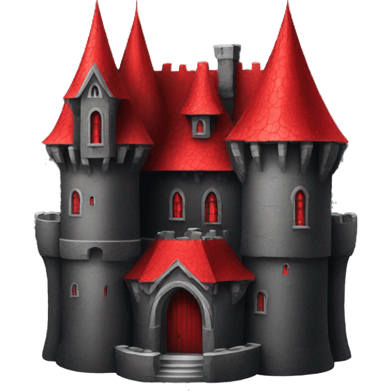 Black and red gothic castle emoji