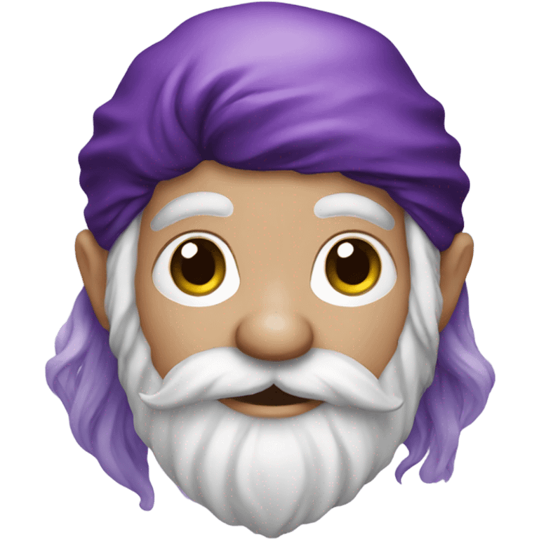 Gnome with purple hair emoji