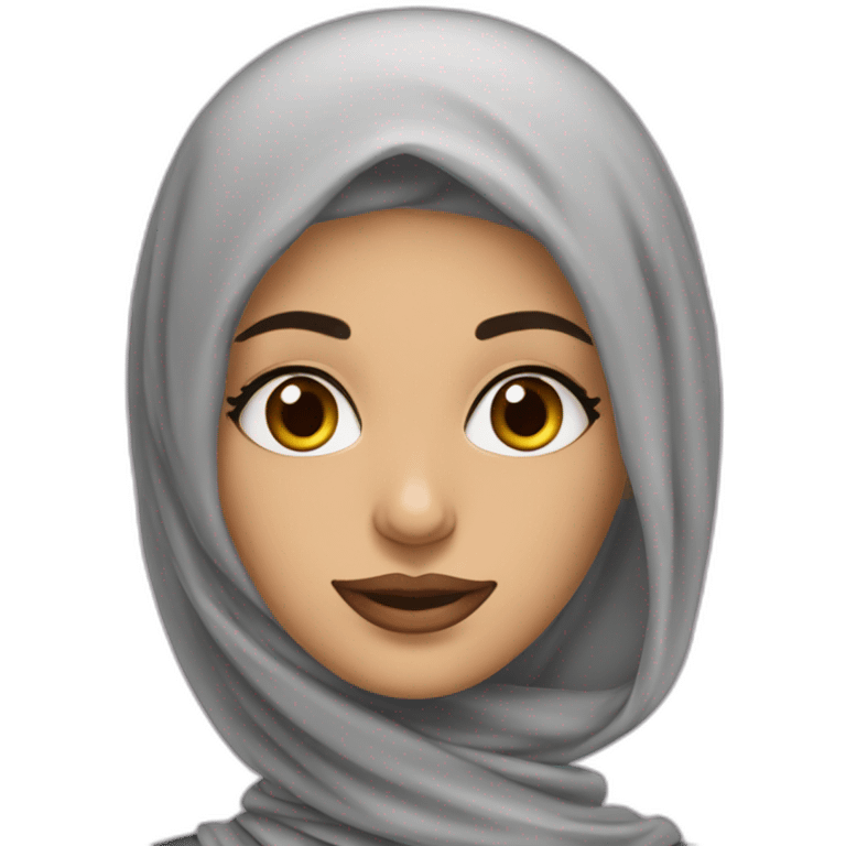 Femme arabe voilée maquillée emoji