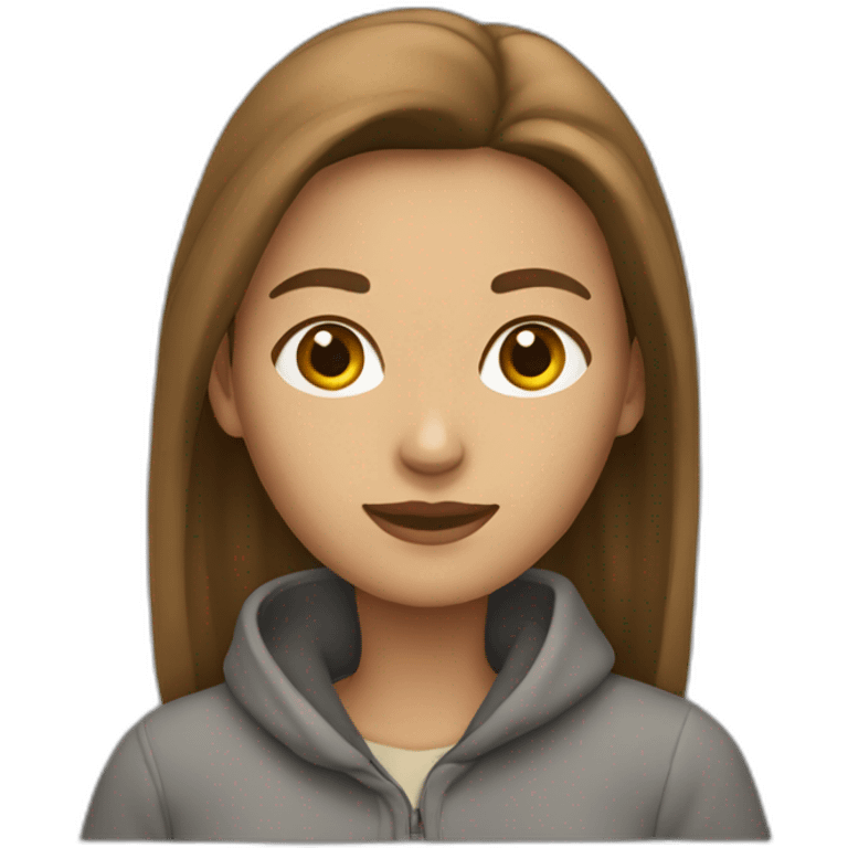 Une femme qui porte un chat emoji