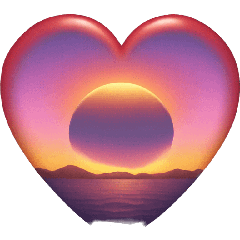 Sunset heart emoji