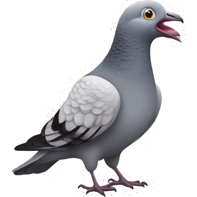 a very hungry pigeon emoji