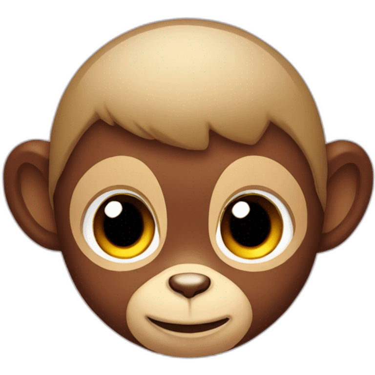 baby monkey in santa's head emoji