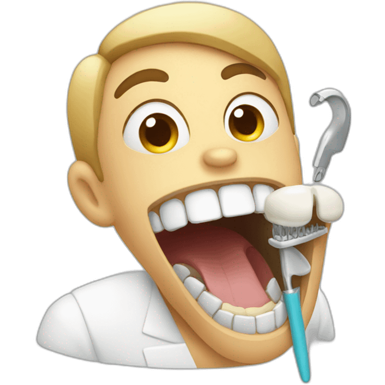 biting at the dentist emoji