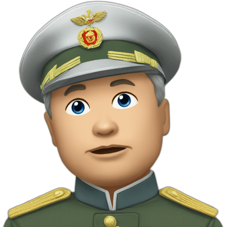 Putin kissing Shoigu emoji