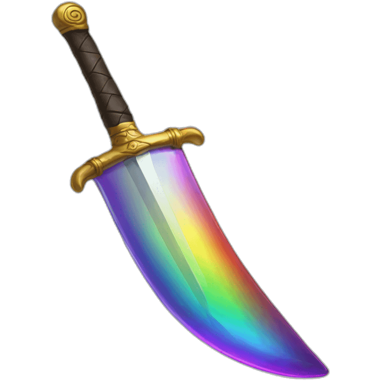 sword rainbow glass emoji