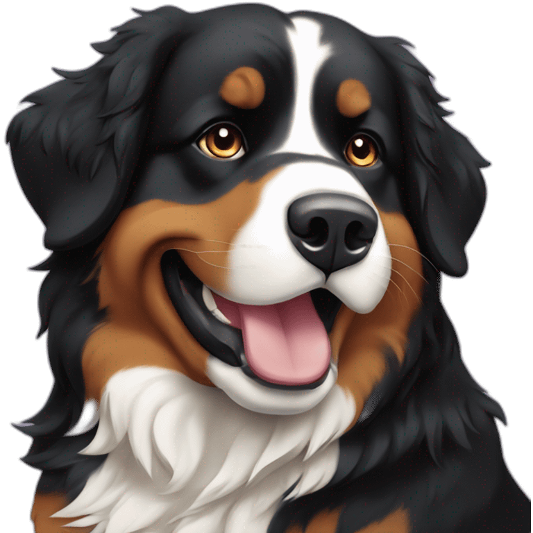 bernese mountain dog playng music emoji