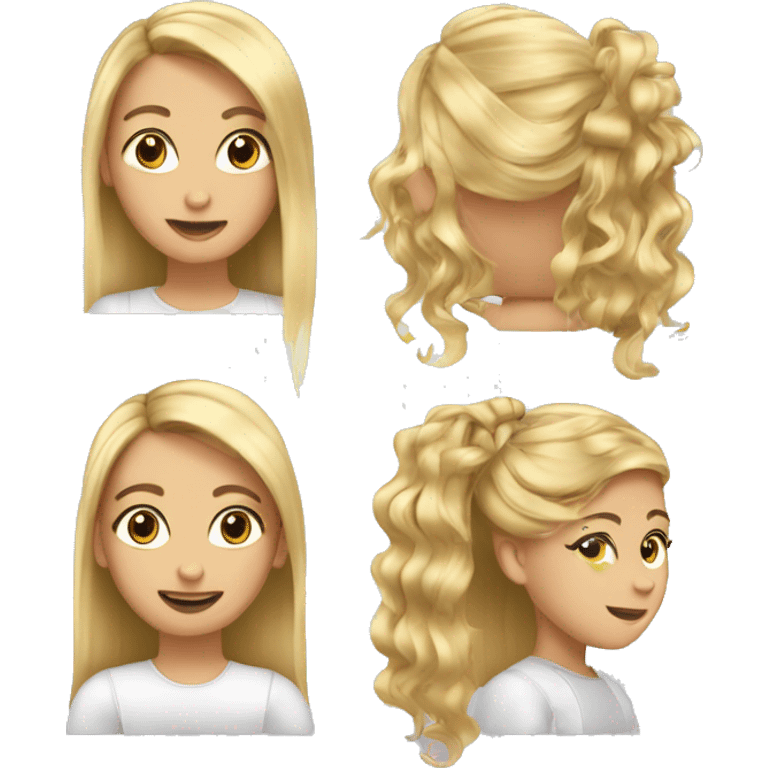 Girl foiling someones hair to make it blonde emoji