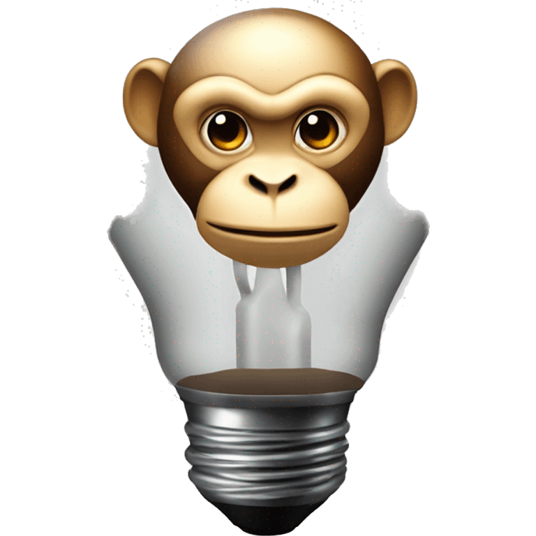 lightbulb over monkey head emoji