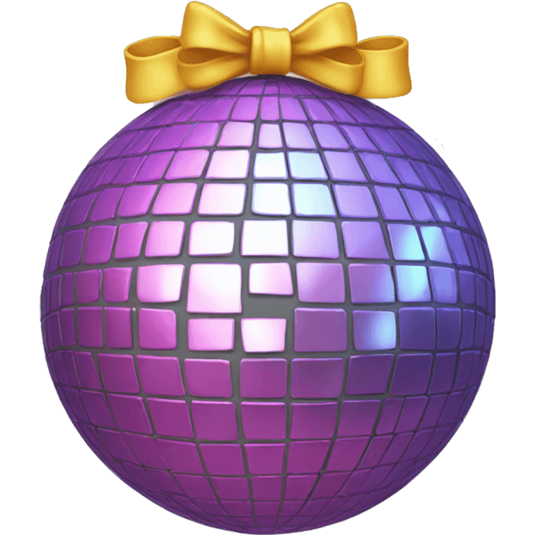 Disco ball with a bow on top emoji