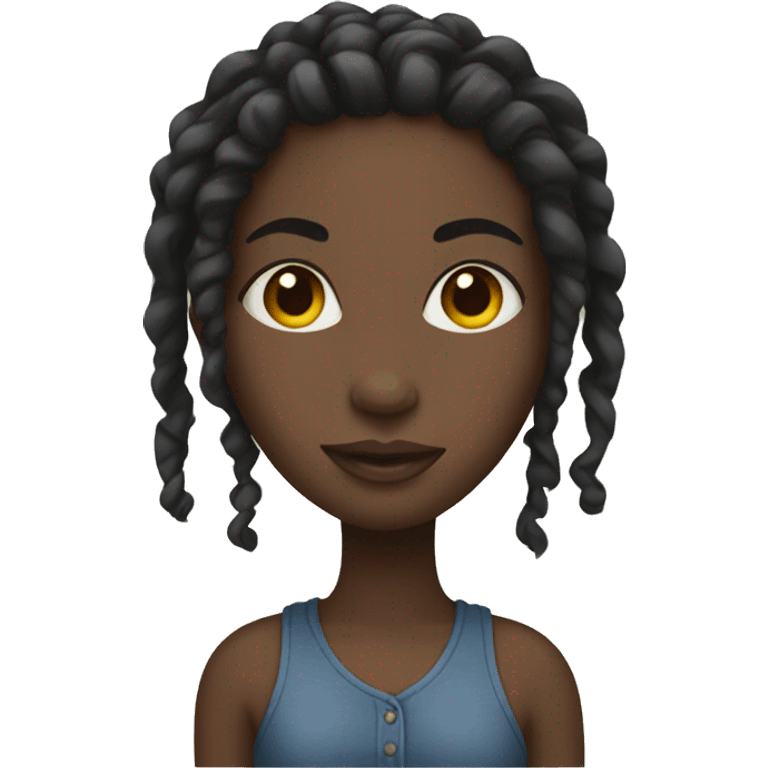 Black girl with locs  emoji