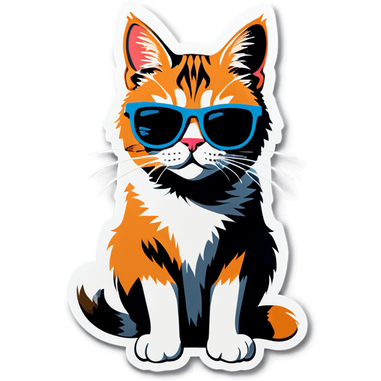 Cat with sunglasses emoji