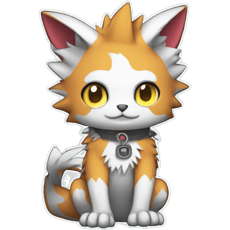 cute kawaii cool edgy Digimon-Fakemon-animal full body emoji