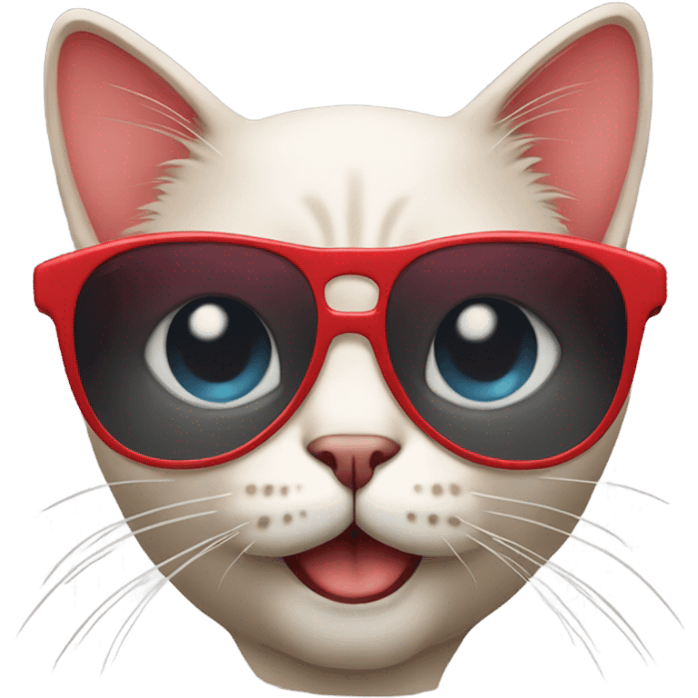  Cat with red sunglasses emoji