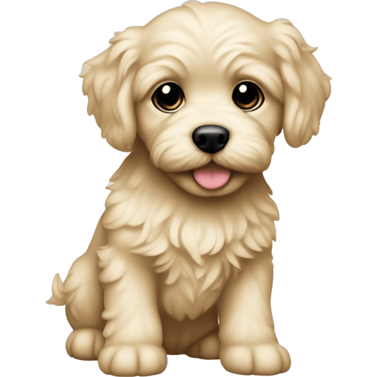 Havapoo puppy cream color emoji