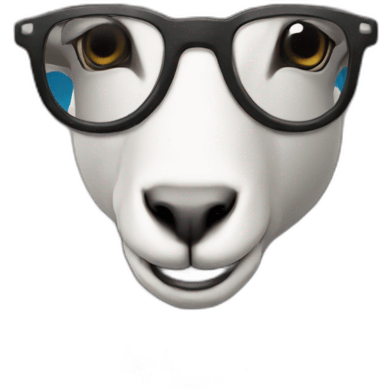 sheep with glasses riding on a UFO emoji