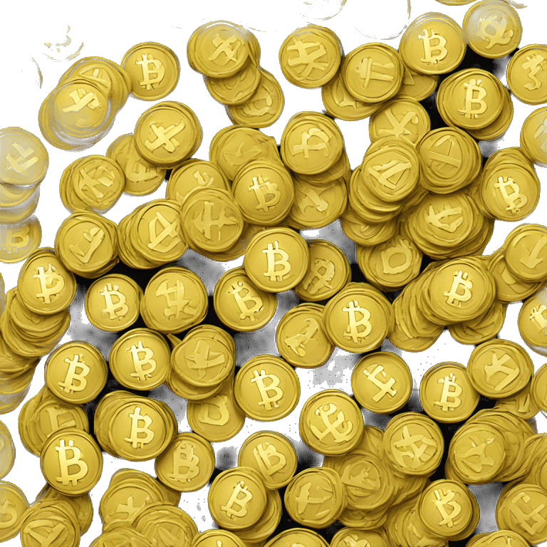 Gold coin of Bitcoin emoji