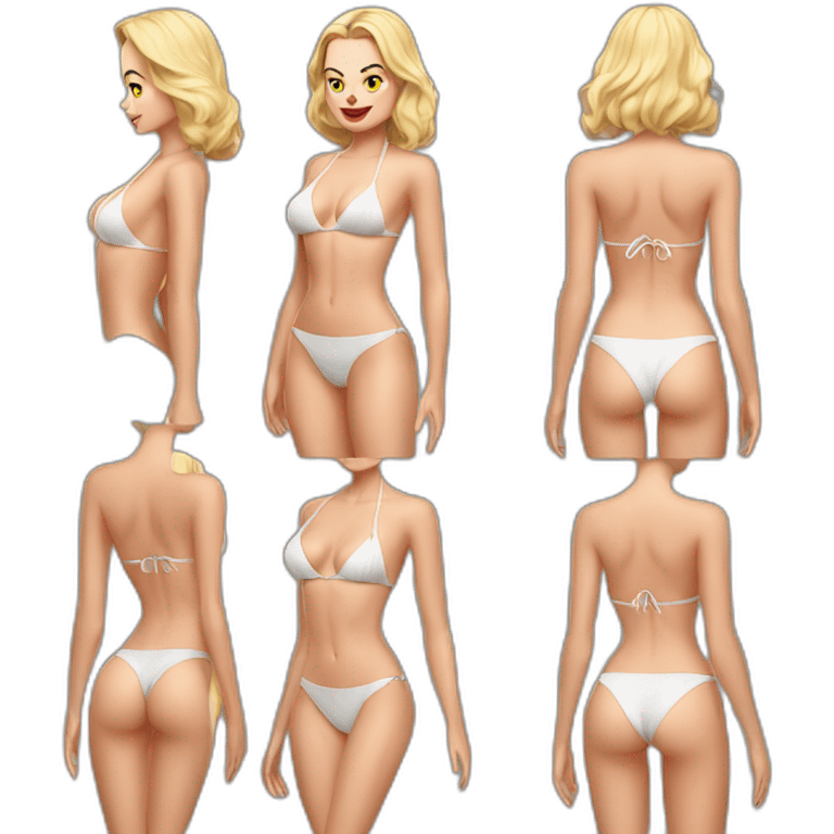 Margot robbie en bikini emoji