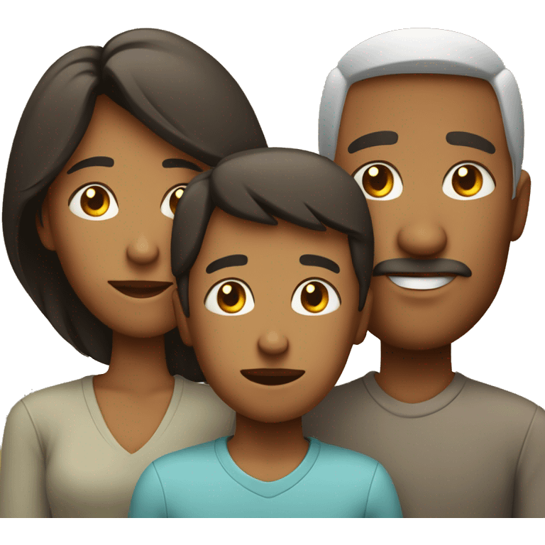 Family of father mother and two sons emoji